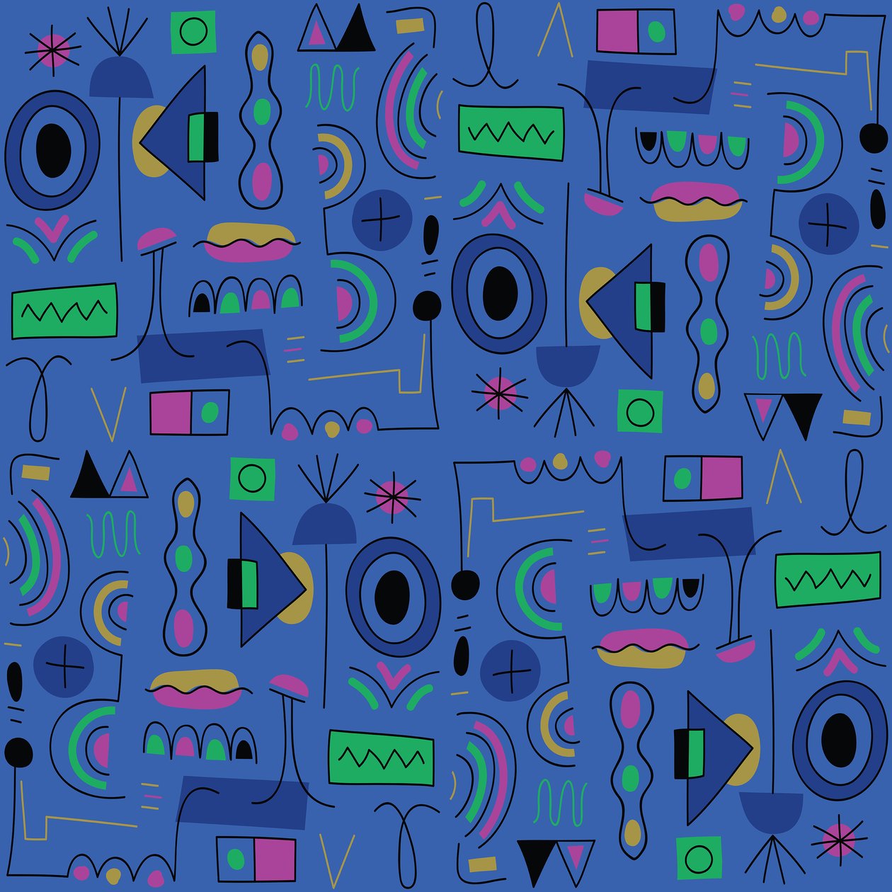 Motif sans couture, 2018 graphique vectoriel - Yulia Drobova