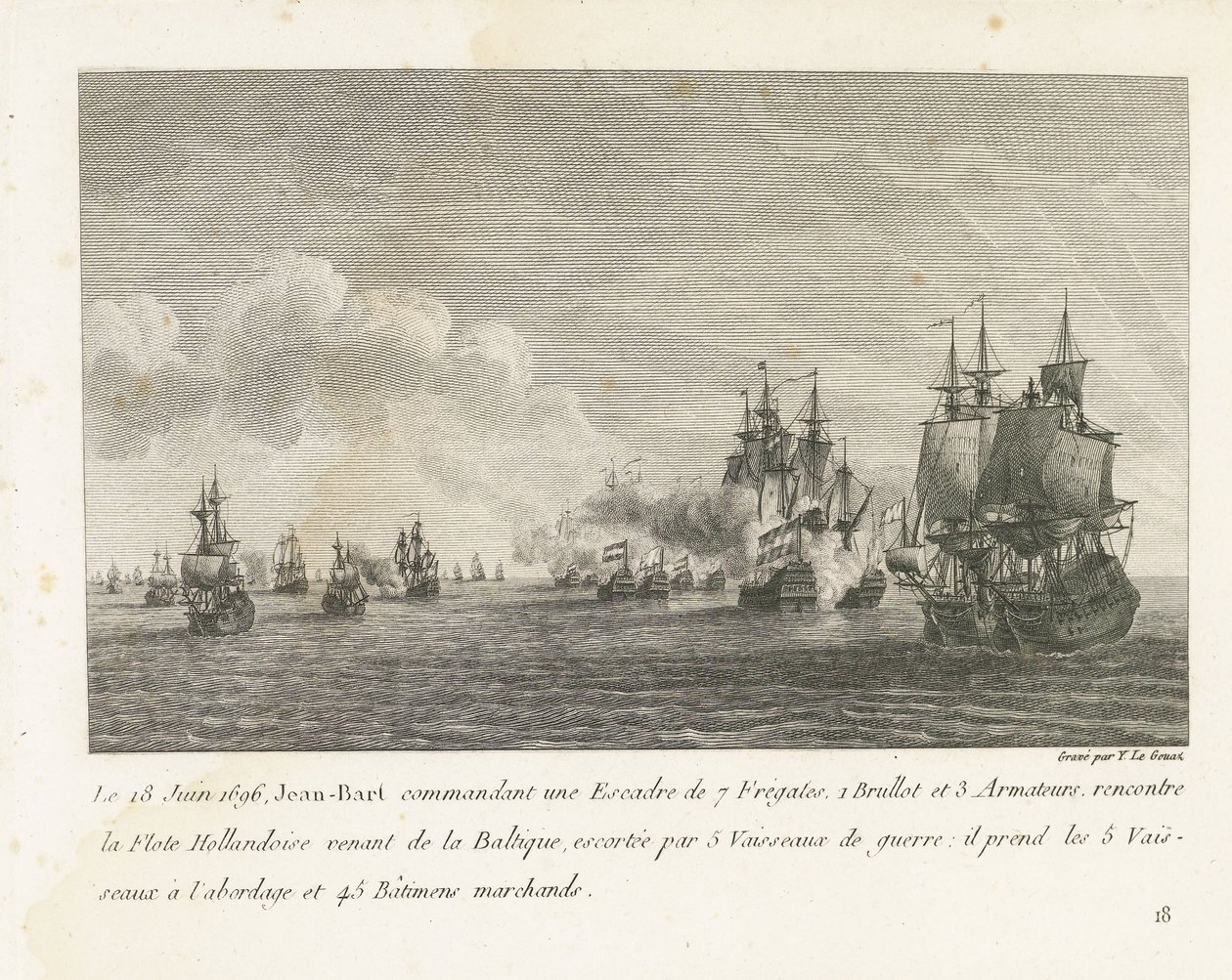 Rencontre entre une flotte sous Jan Bart et une flotte hollandaise, 1696 - Yves Marie Le Gouaz