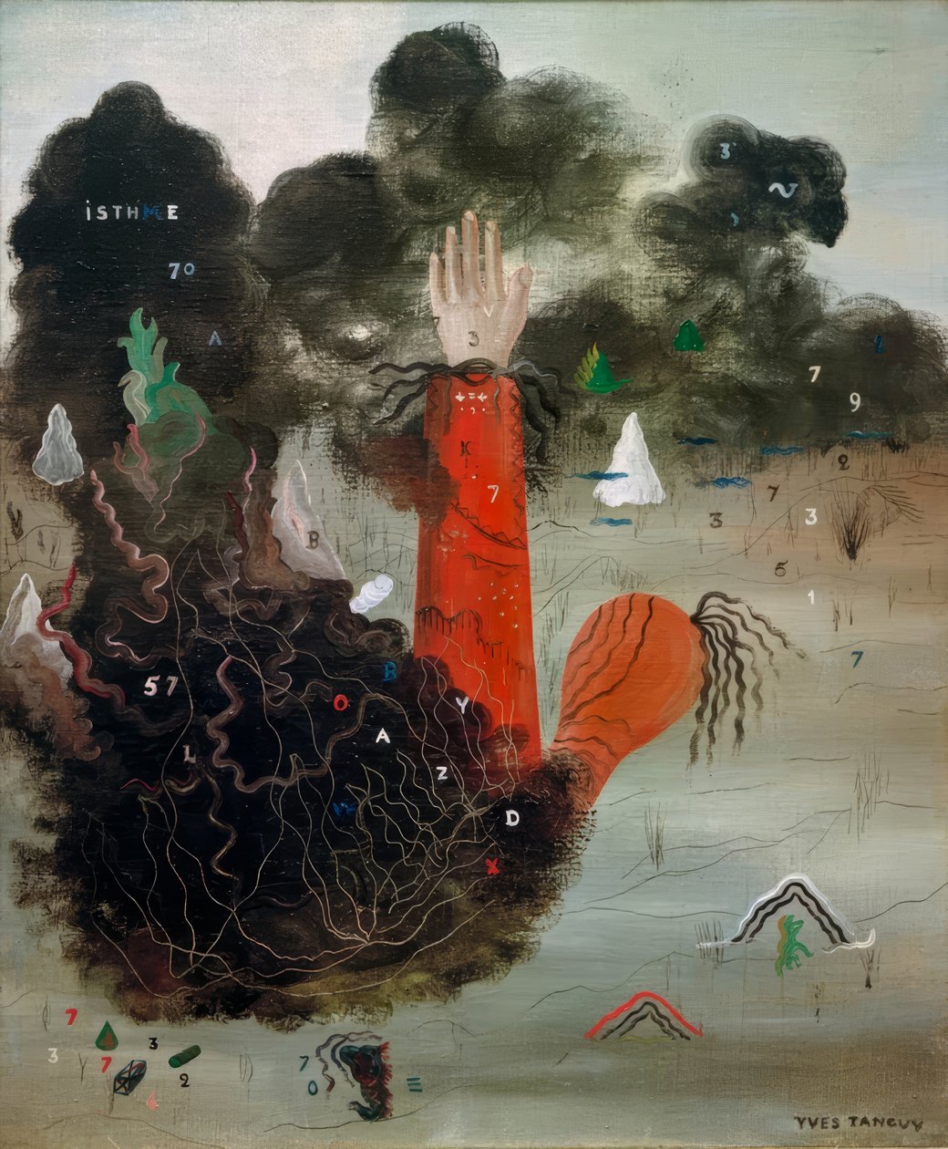 La main dans les nuages - Yves Tanguy