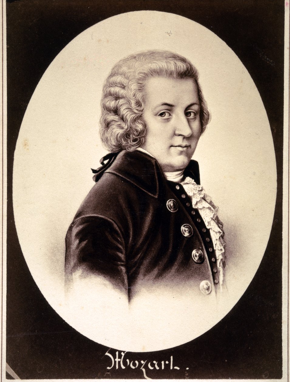 Portrait de Wolfgang Amadeus Mozart (eau-forte) - Zephirin Felix Jean Marius Belliard