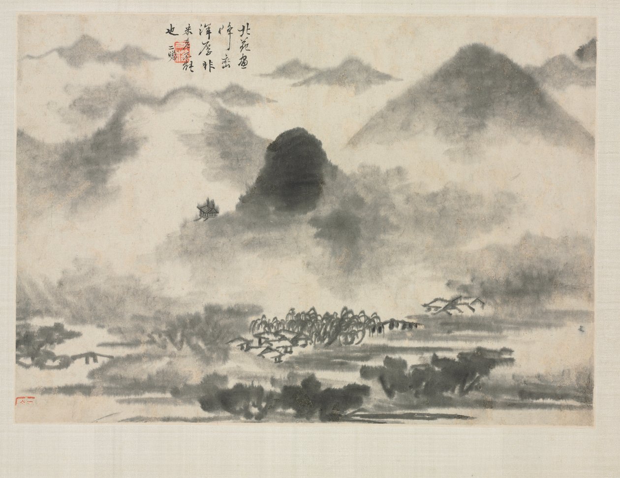 Album de paysages dans divers styles: Paysage après Mi Fei - Zha Shibiao
