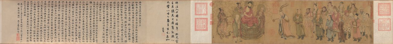 Royauté barbare adorant le Bouddha - Zhao Guangfu