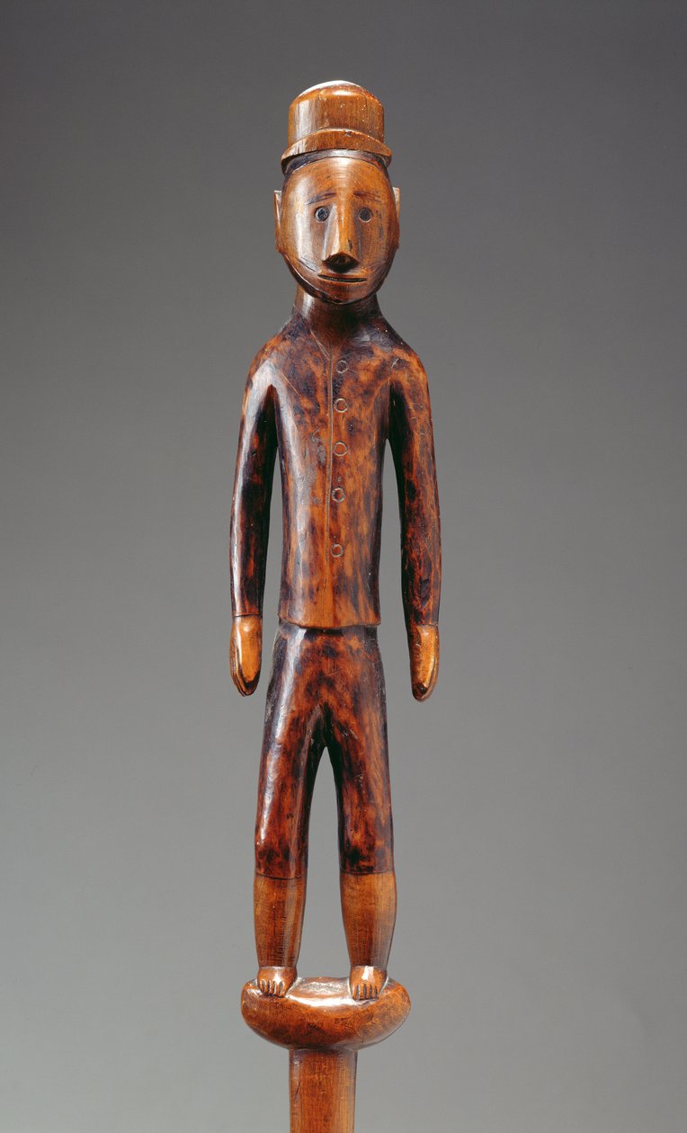 Bâton avec une figure sculptée - Zulu