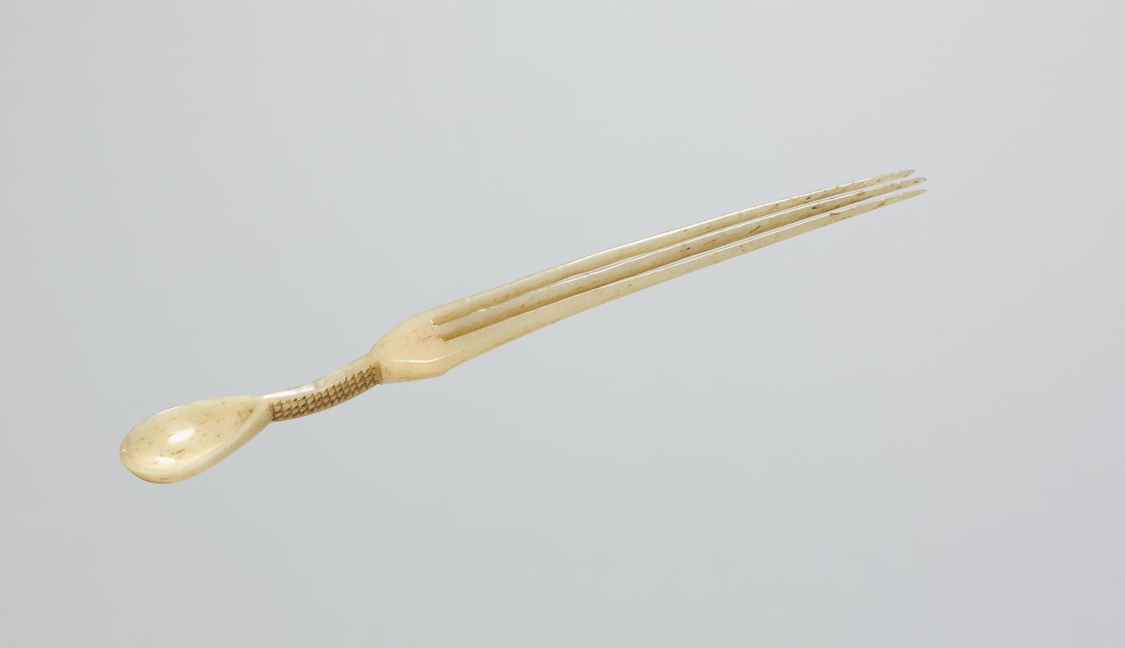 Cuillère/peigne à tabac, fin des années 1800 (os) - Zulu