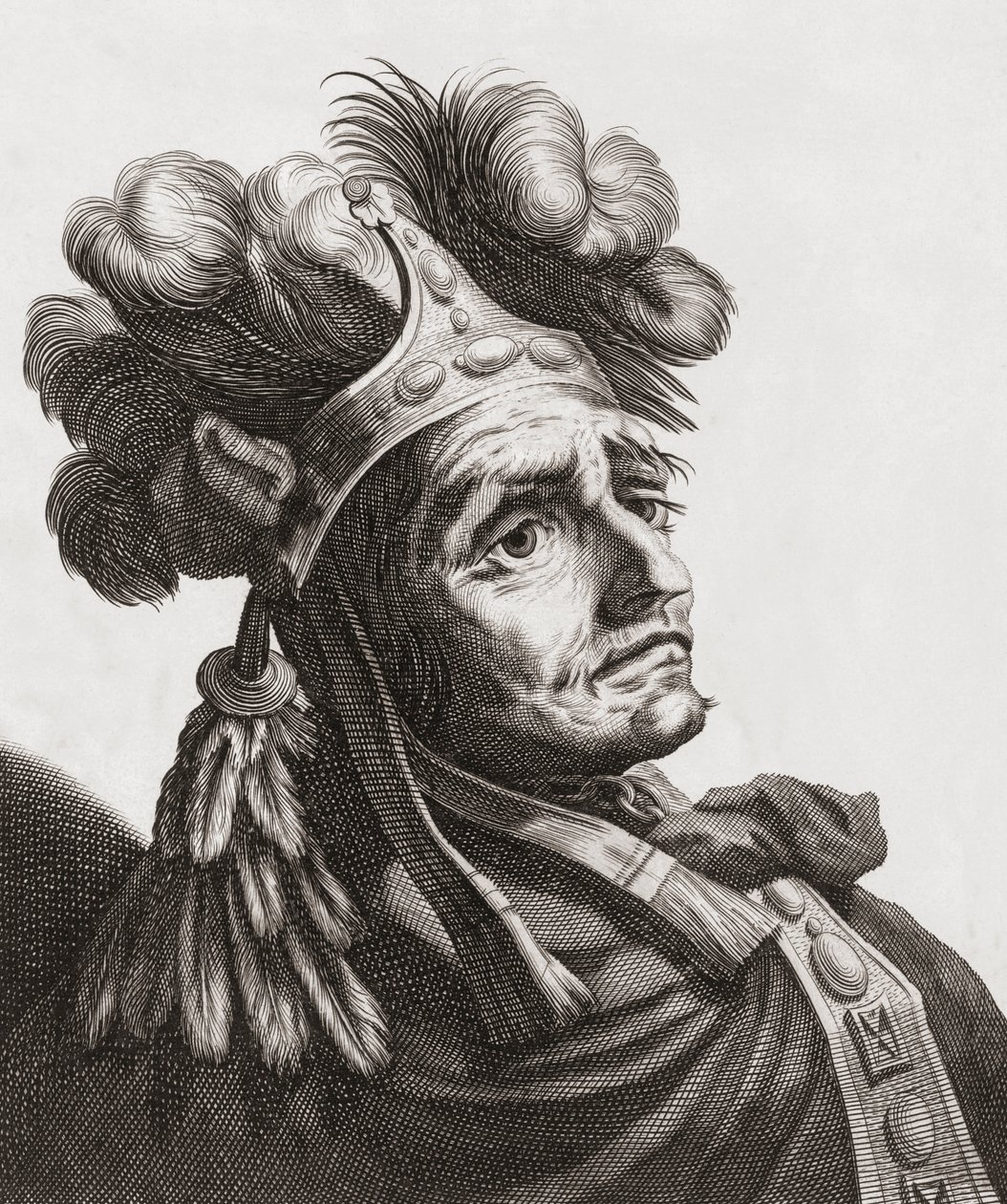 Atahualpa, dernier empereur des Incas. Portrait - . .