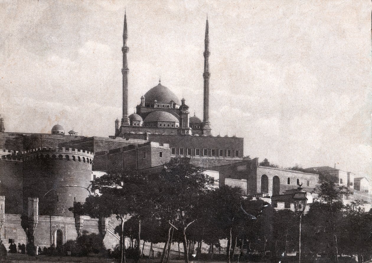 Le Caire, la citadelle de Saladin (Égypte), vers 1920 (photo n/b) - . .