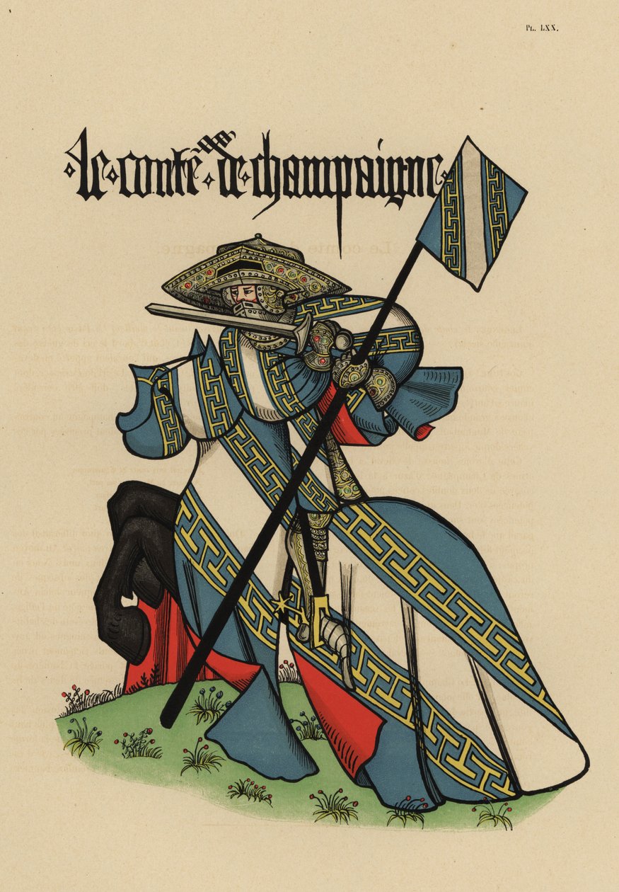 Comte de Champagne, avec étendard - John Pardon
