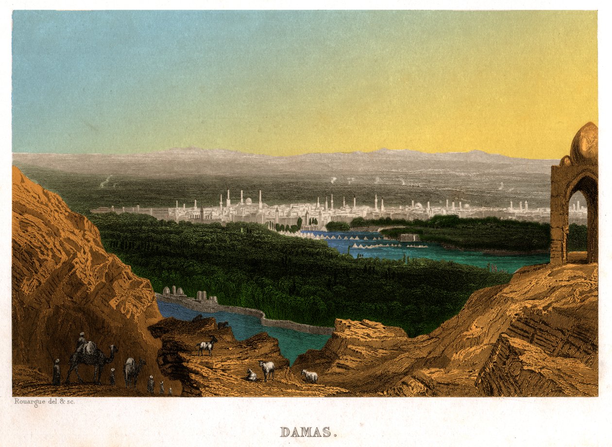 Damas en Syrie, vers 1850 - . .