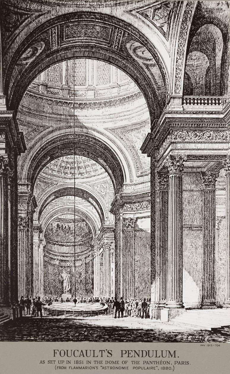 Démonstration du pendule de Foucault au Panthéon, Paris, France - Frederick (attr. to) Barnard