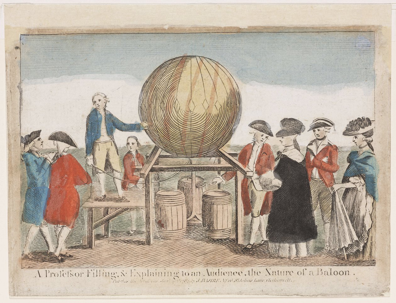 Démonstration de montgolfière, vers 1784 - Frederick (attr. to) Barnard