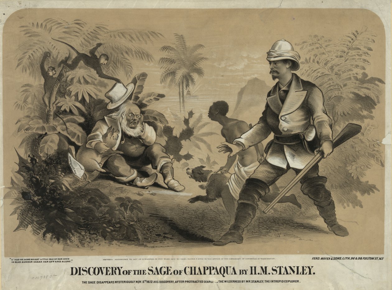 Découverte du Sage de Chappaqua par H.M. Stanley - . .