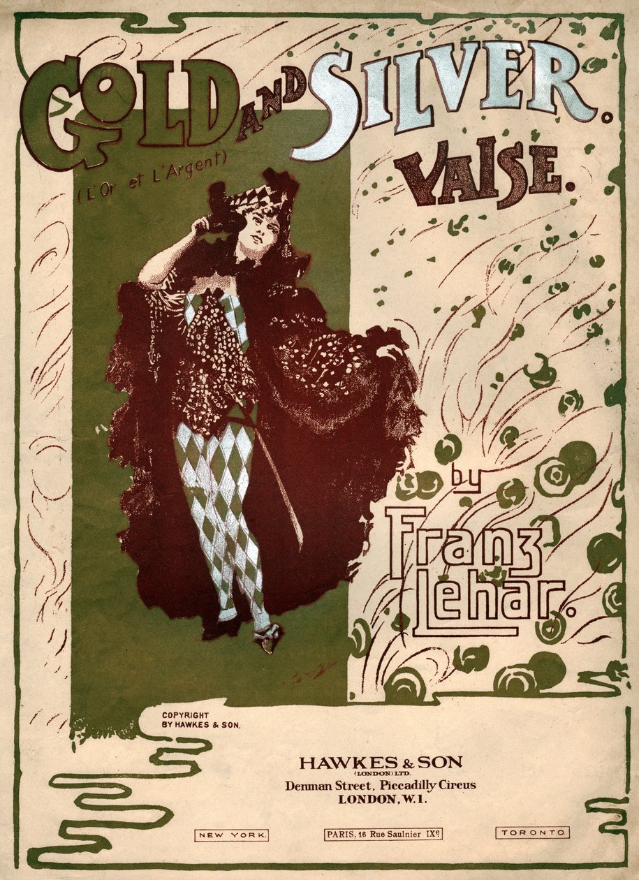 Or et argent, valse de Franz Lehar. vers 1904 (illustration) - . .