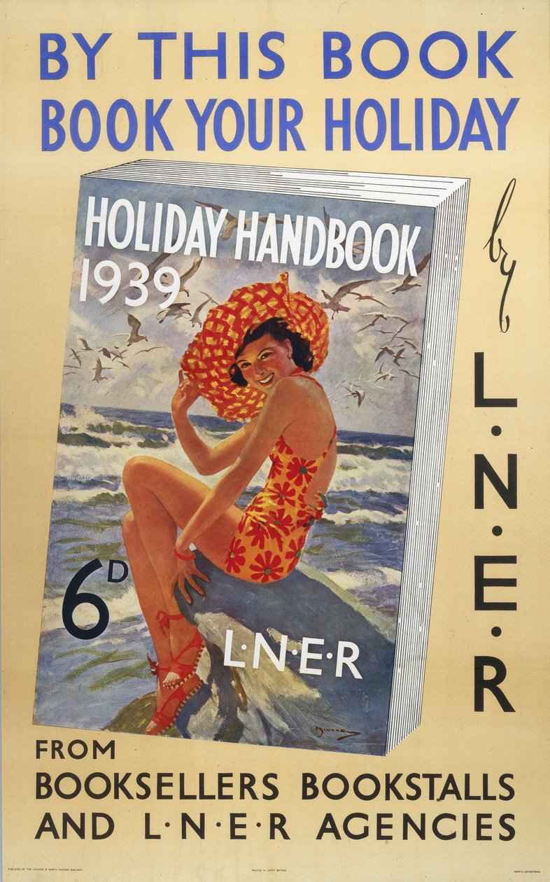 Manuel des vacances 1939, affiche LNER - Ferdinand Georg Waldmuller