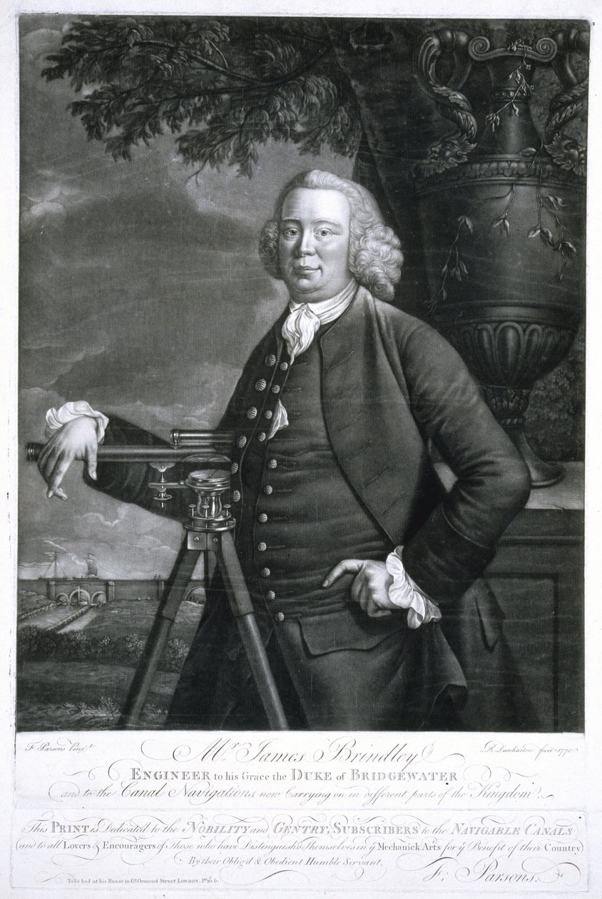 James Brindley, ingénieur civil britannique et constructeur de canaux - Frederick (attr. to) Barnard