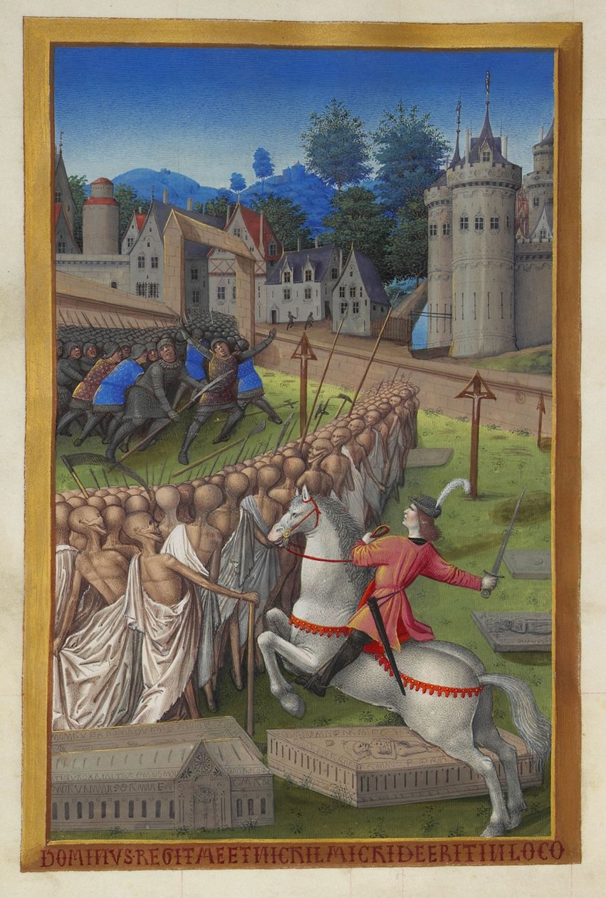 Les Très Riches Heures du duc de Berry, Folio 90v - Le Cavalier de la Mort - Unbekannt 2321