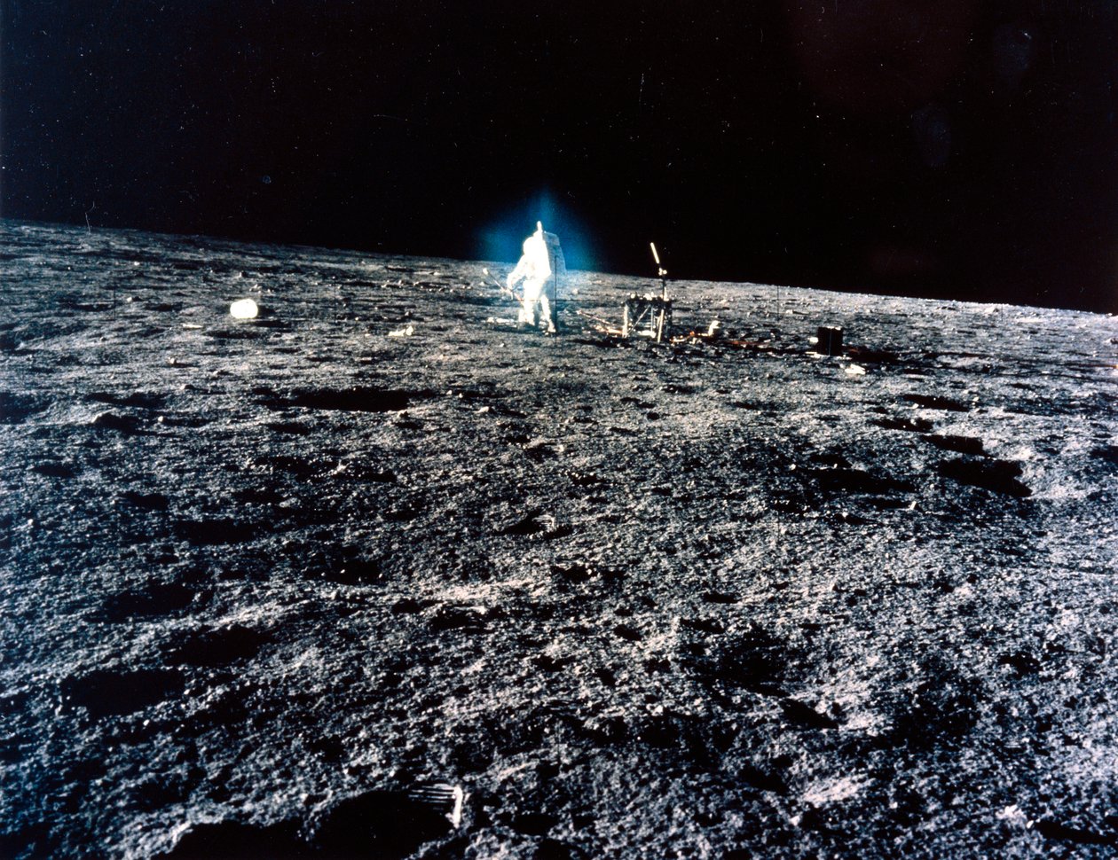 Vol spatial habité, USA, Apollo 12 astronaute Apollo 12 sur la Lune - Ferdinand Georg Waldmuller