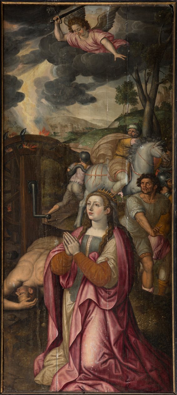 Église paroissiale (Parochiekerk Sint-Walburga). Triptyque. - . .