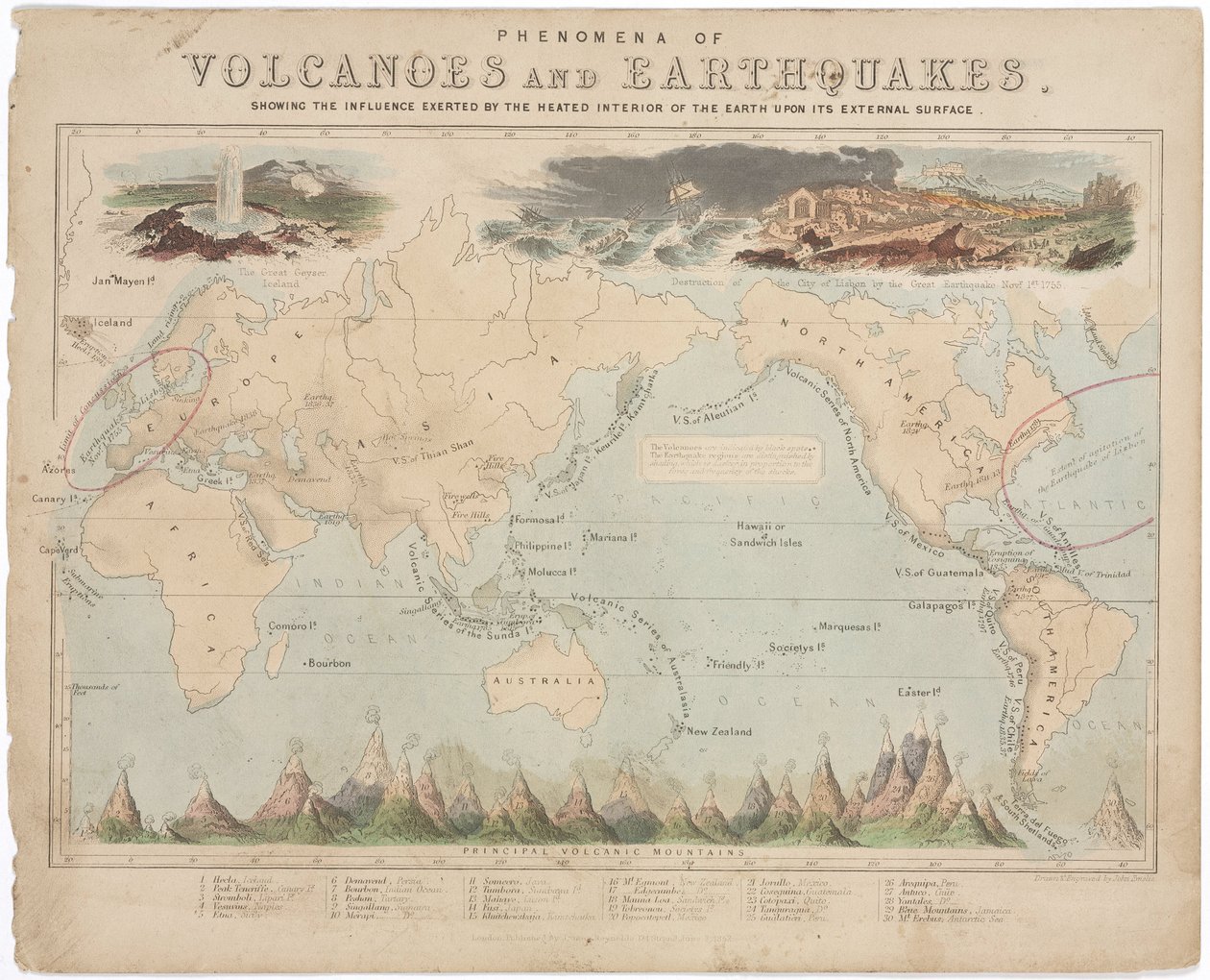 Phénomènes des volcans et des tremblements de terre, 3 juin 1852 - John Pardon