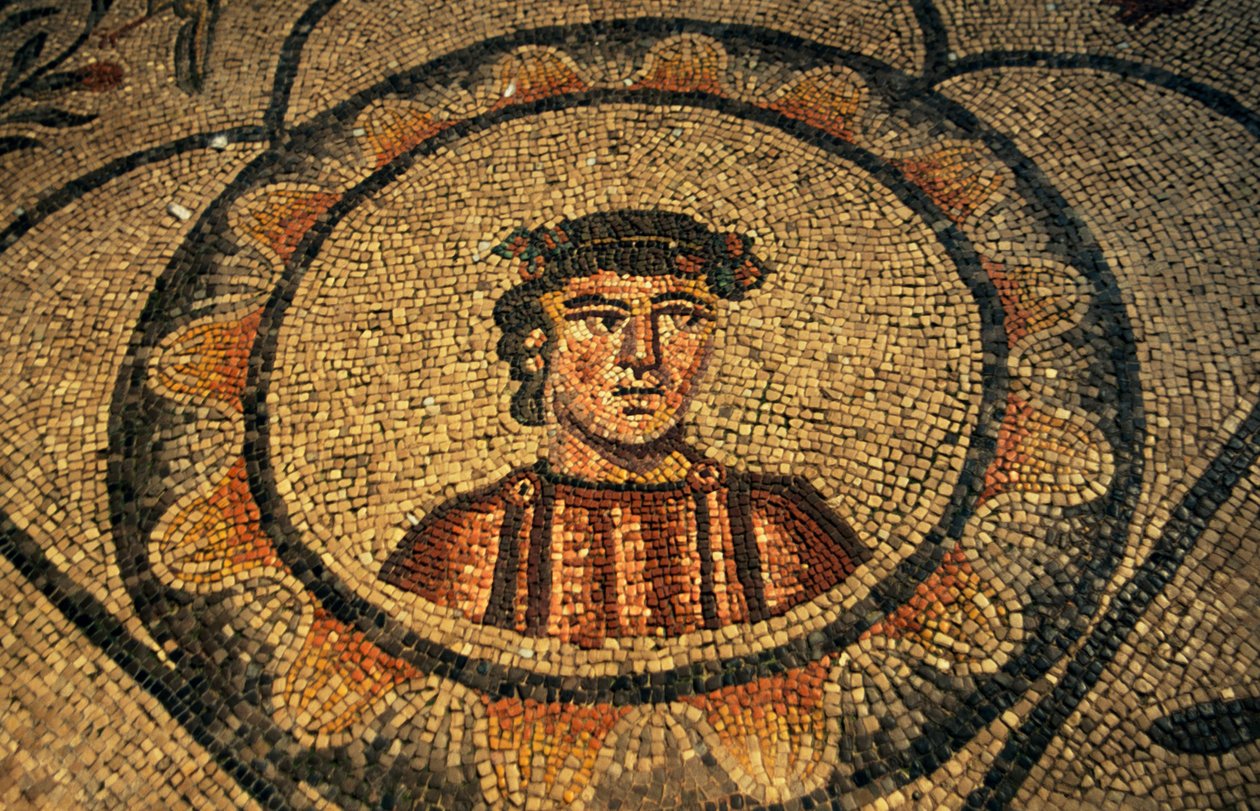 Portrait du donateur, mosaïque de sol de la Basilique de l