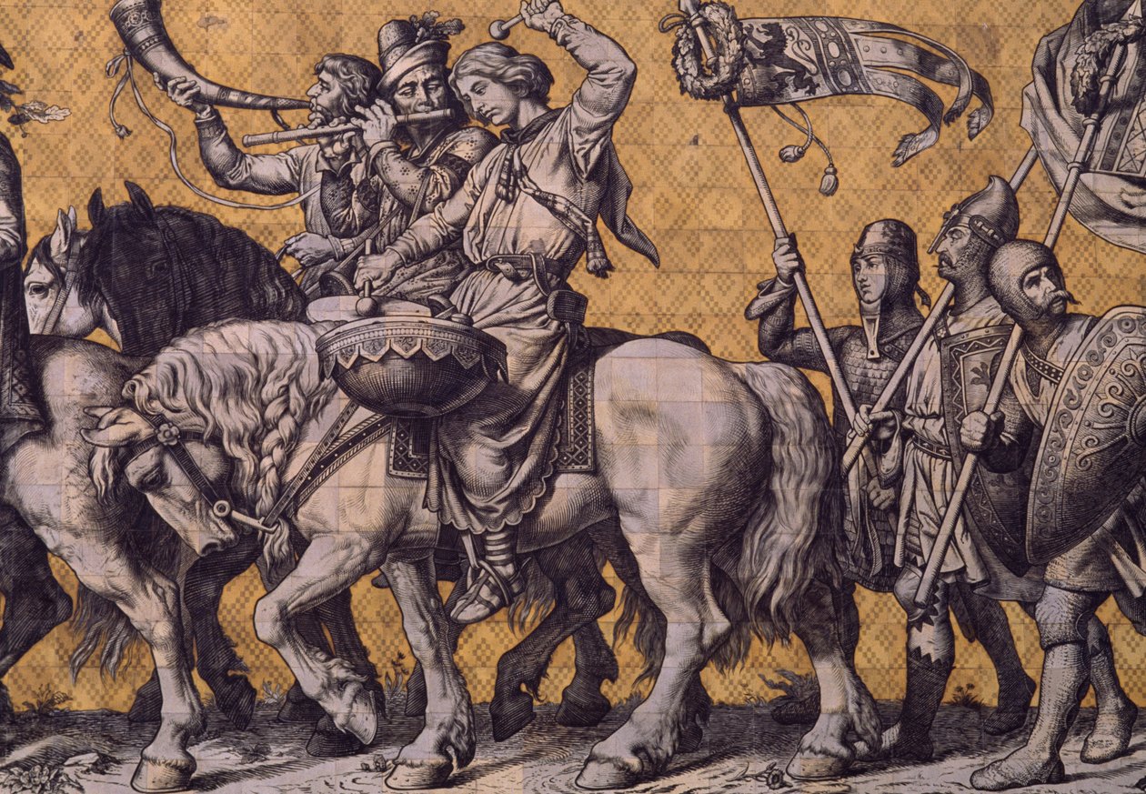 Procession de princes, décoration en porcelaine de Meissen - Isabel Redie