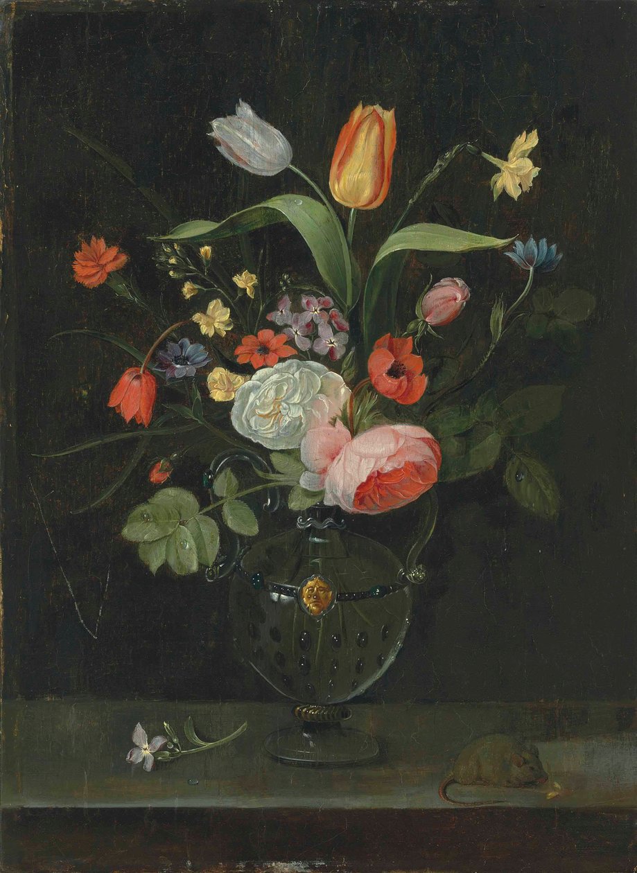 Roses, tulipes, une jonquille et d