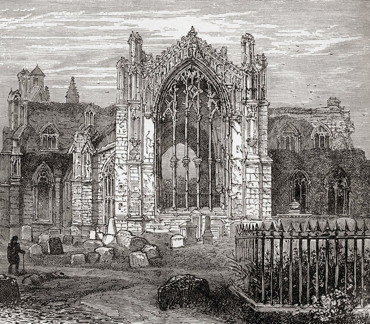 Abbaye de St Mary, Melrose, Roxburghshire, Scottish Borders, Écosse - . .