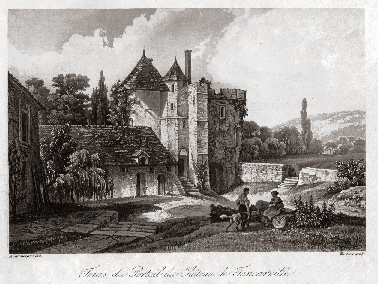 Le château de Tancarville. vers 1840 - . .
