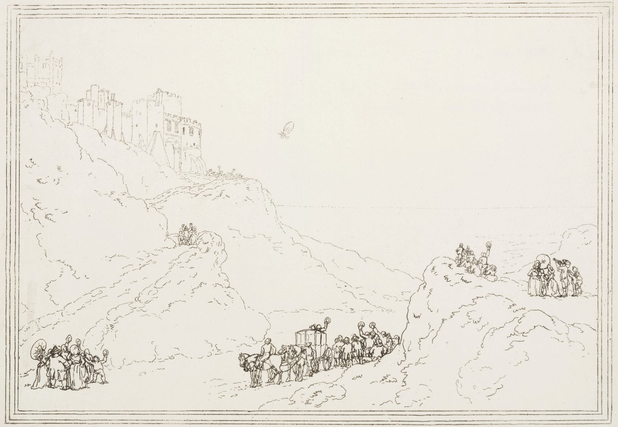 La première traversée de la Manche en ballon, 7 janvier 1785 - Frederick (attr. to) Barnard