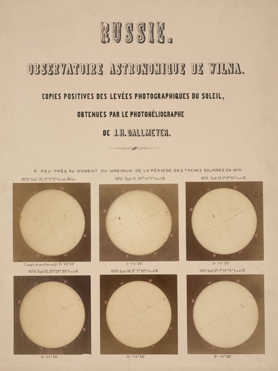 Le soleil, photographié avec un héliographe Dallmeyer, Vilnius, Lituanie - Frederick (attr. to) Barnard
