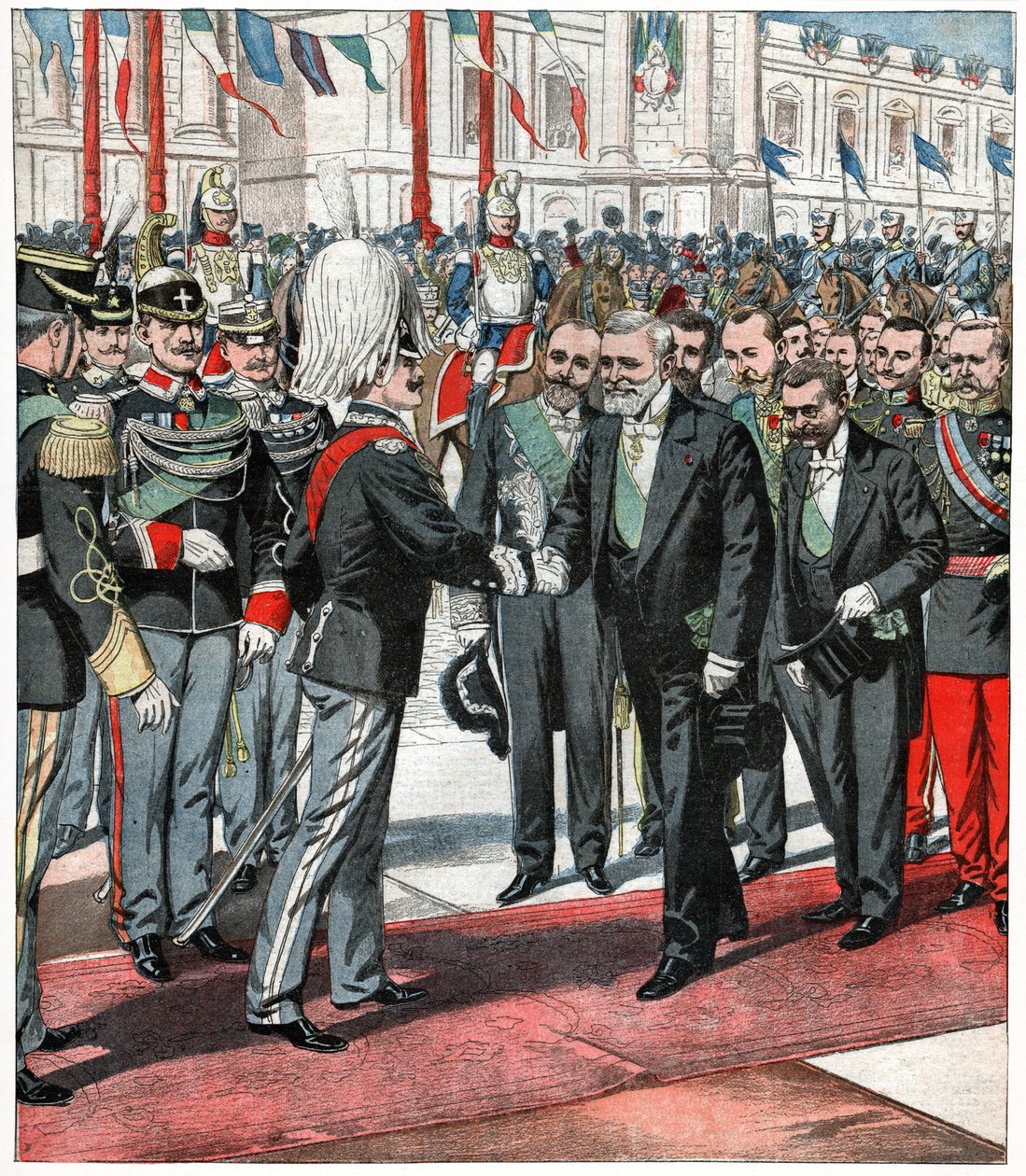 Victor Emmanuel III et Émile Loubet - . .