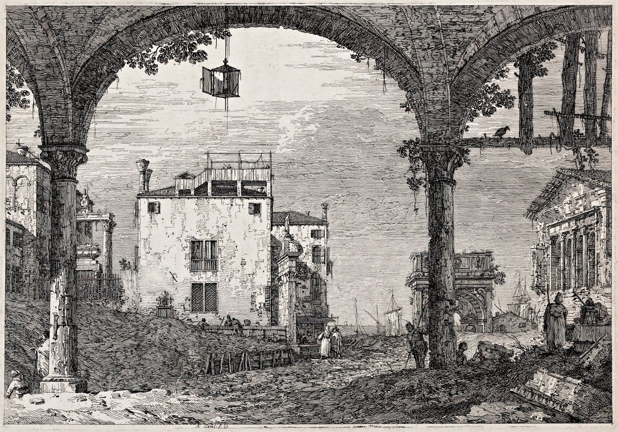 Le portique avec une lanterne de la série 