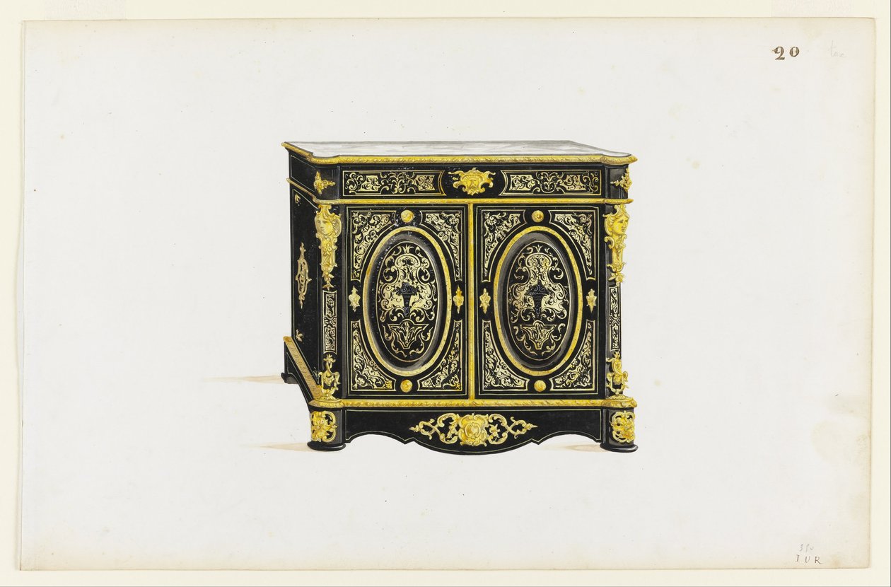 Design pour un cabinet de style Boulle - Pagny