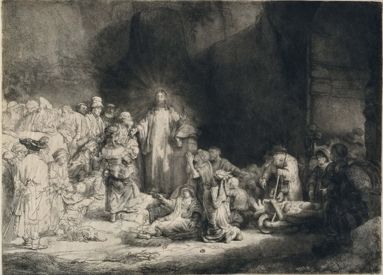 Le Christ avec les malades autour de lui, recevant des petits enfants (La 