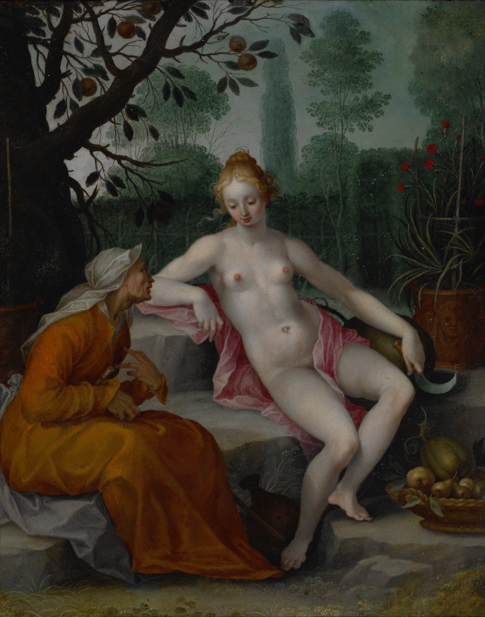 Vertumne et Pomone - Abraham Bloemaert
