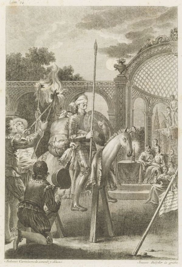 Miguel de Cervantes Saavedra dans El Ingenioso Hidalgo Don Quixote de la Mancha - after Antonio Carnicero