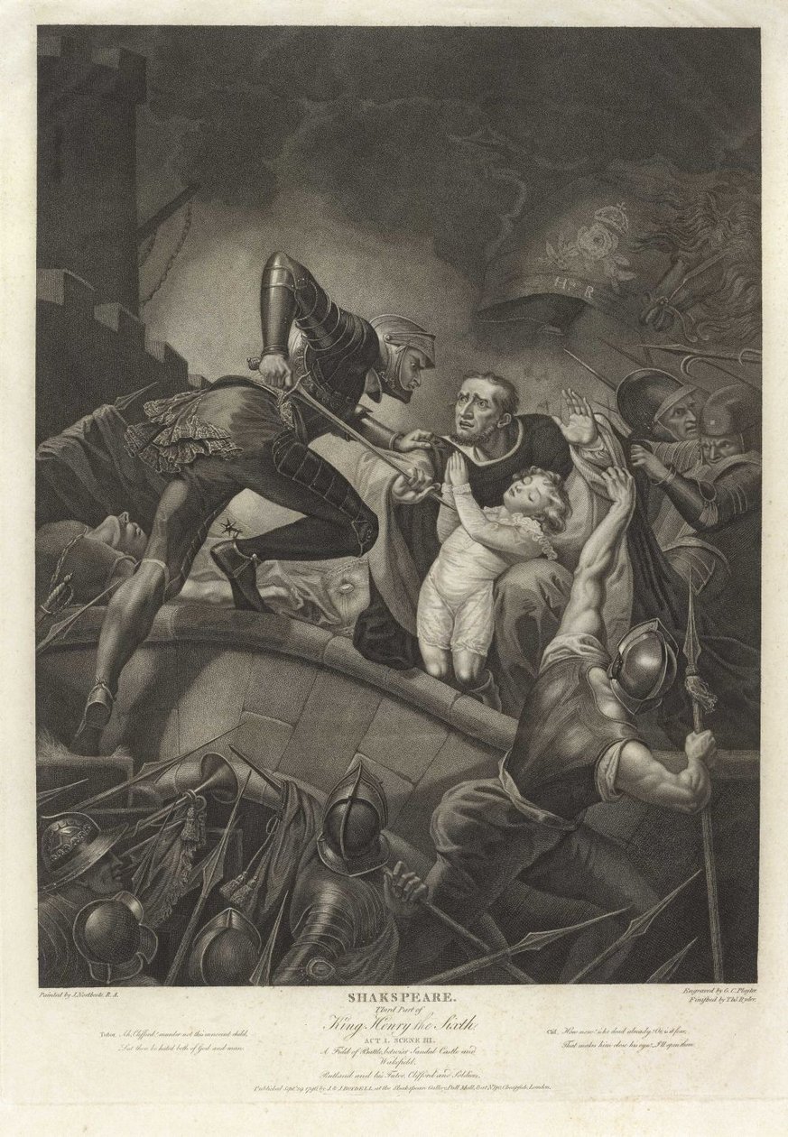 Troisième partie de Henry VI, acte I, scène III de la série The Shakespeare Gallery - James Northcote