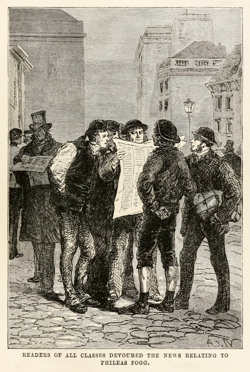 Les lecteurs de toutes classes dévoraient les nouvelles concernant Phileas Fogg, d