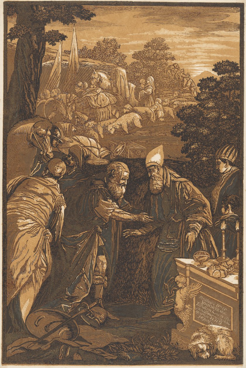 Melchisédech bénissant Abraham - after Francesco Bassano II John Baptist Jackson