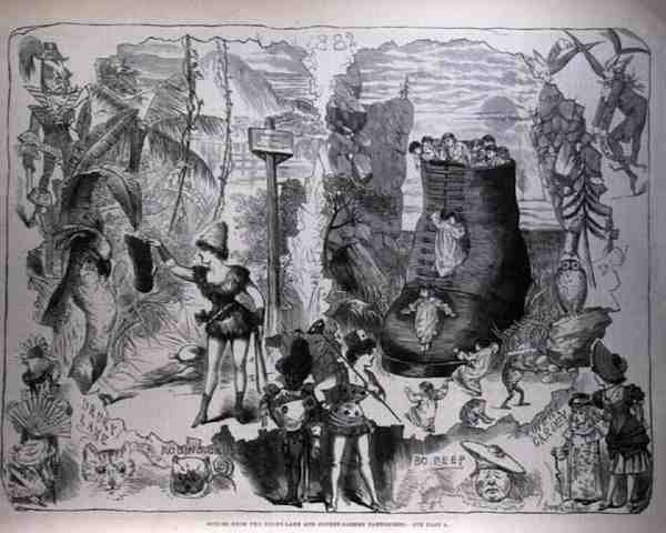 Scènes des pantomimes de Drury Lane et Covent Garden, de The Illustrated London News, 7 janvier 1882 - after George Cruikshank