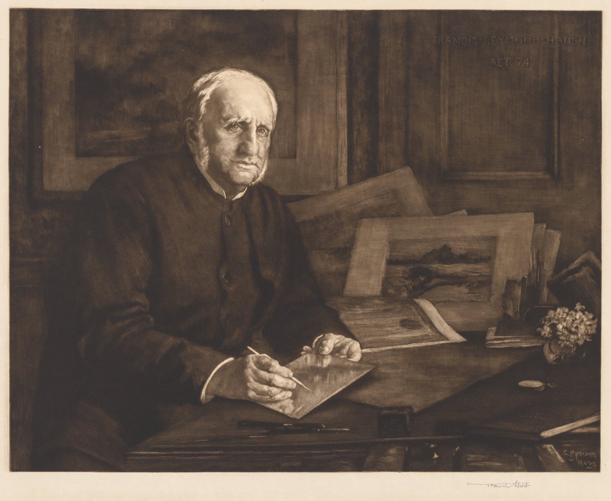 Sir Francis Seymour Haden - after George Percy Jacomb Hood