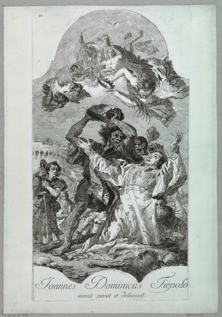 Martyr de Saint Étienne - after Giovanni Battista Tiepolo