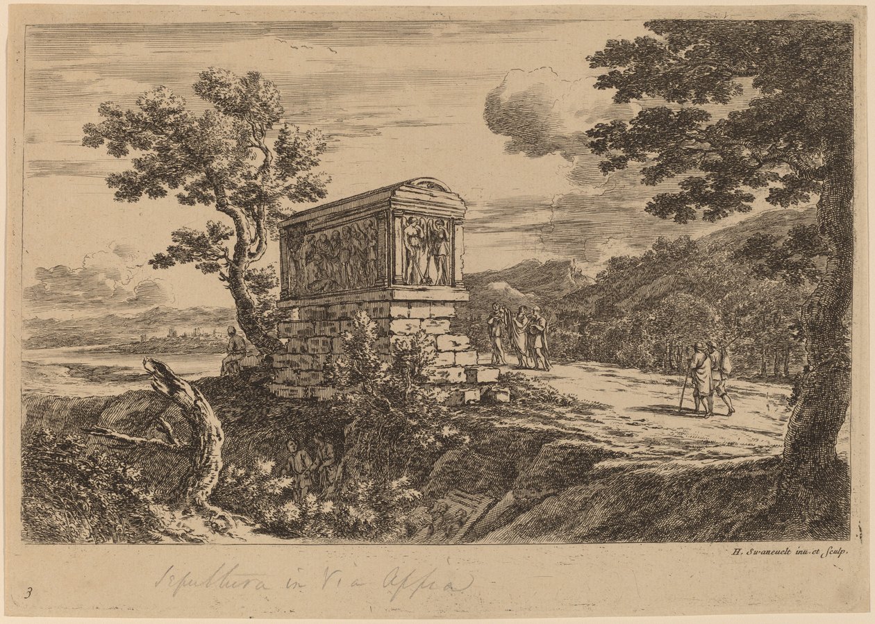 Le sarcophage antique - after Herman van Swanevelt