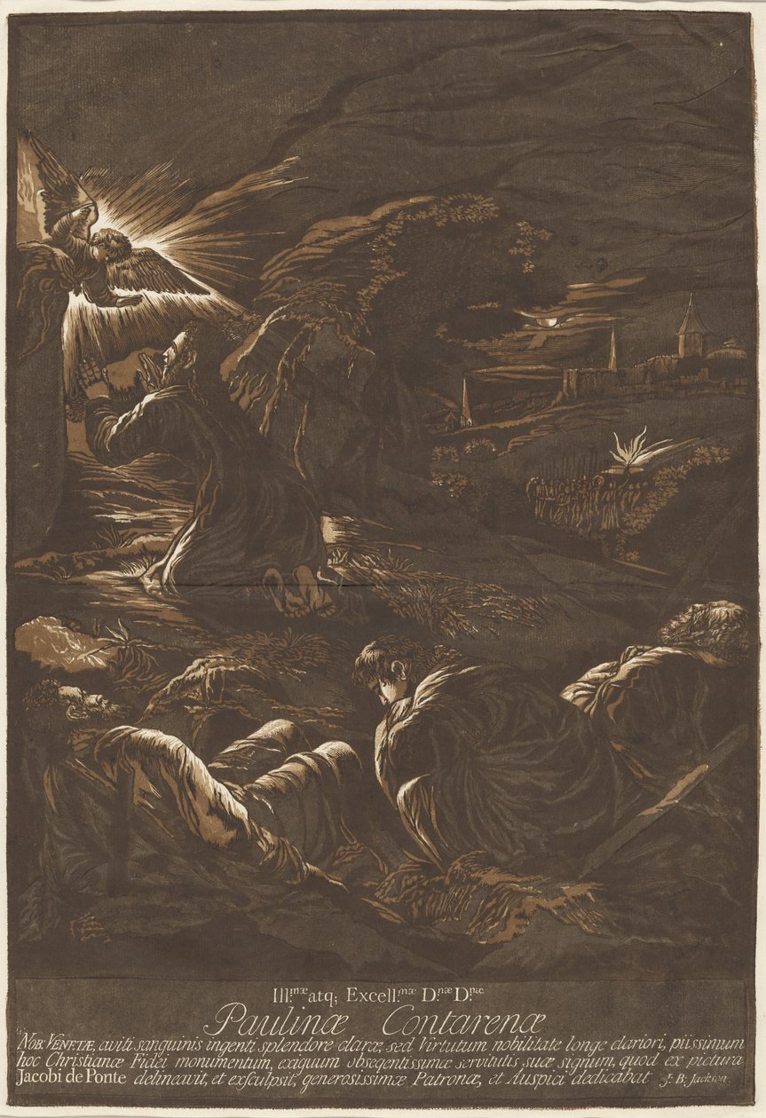 Christ au Mont des Oliviers - after Jacopo Bassano John Baptist Jackson