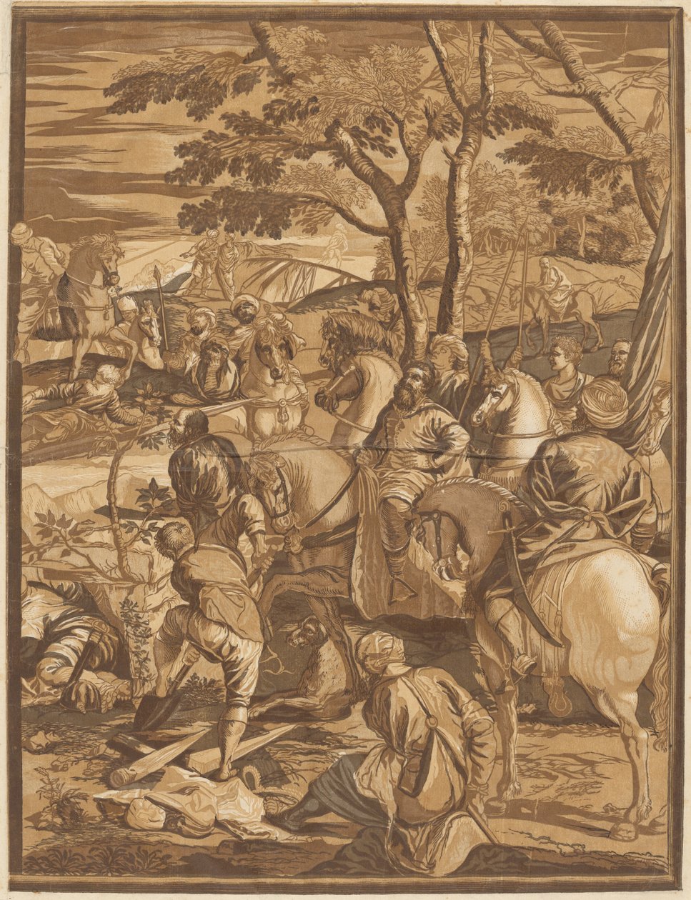 La Crucifixion (panneau de droite) - after Jacopo Tintoretto John Baptist Jackson