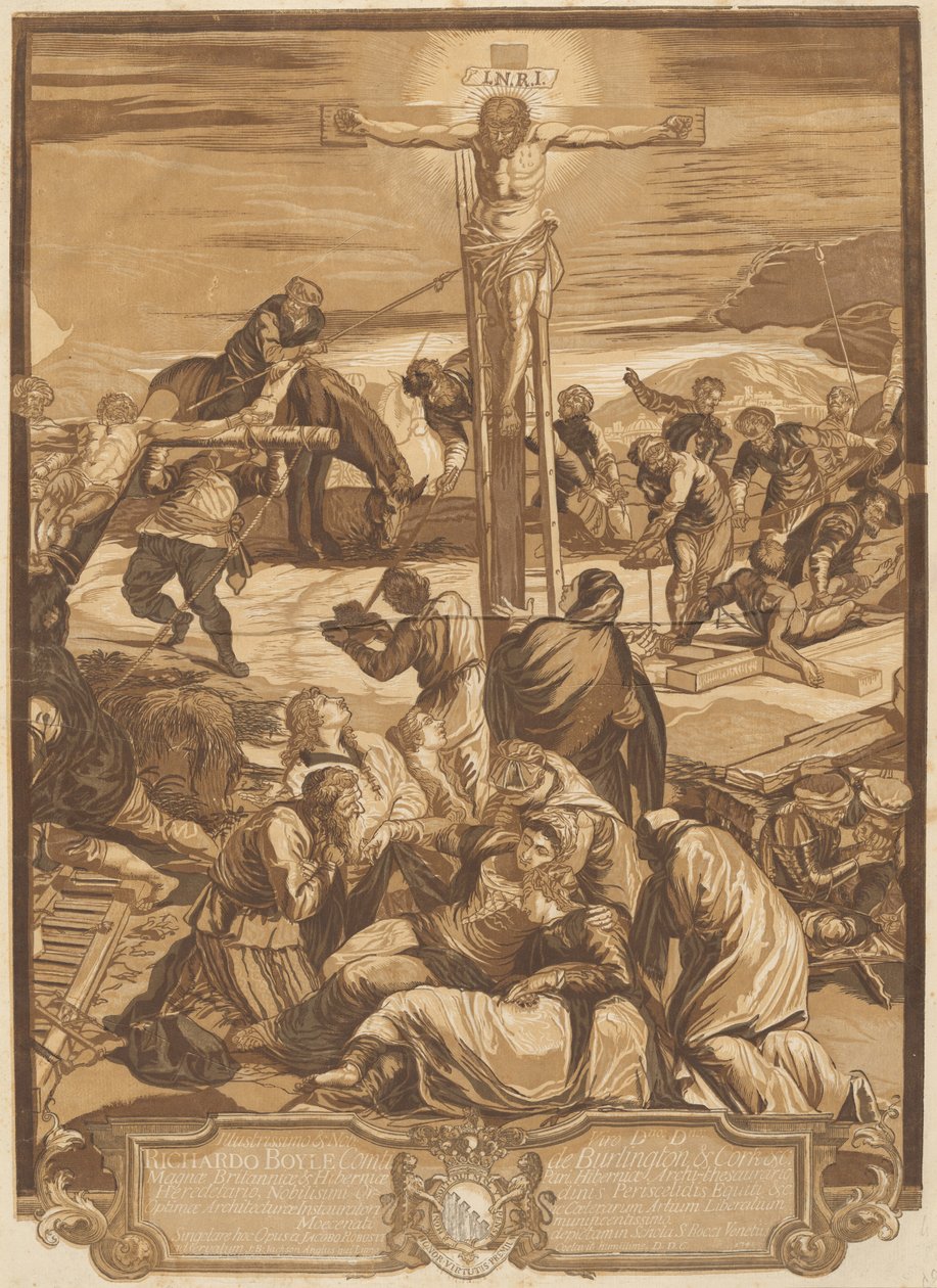 La Crucifixion (panneau central) - after Jacopo Tintoretto John Baptist Jackson