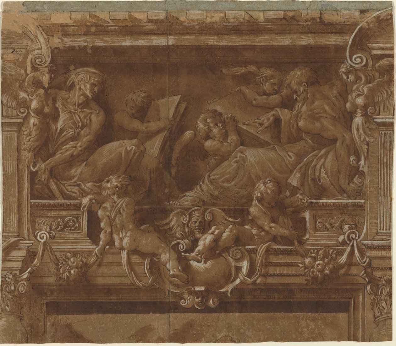 Prophète et Sibylle - after Jacopo Zanguidi Italian 16th Century called Bertoia