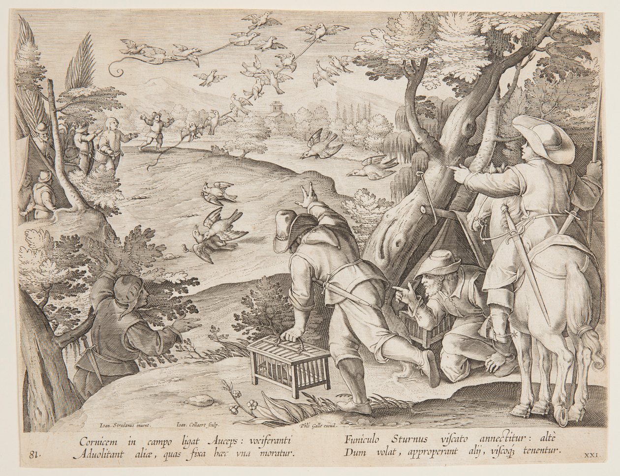 Chasse aux oiseaux - after Jan van der Straet, called Stradanus