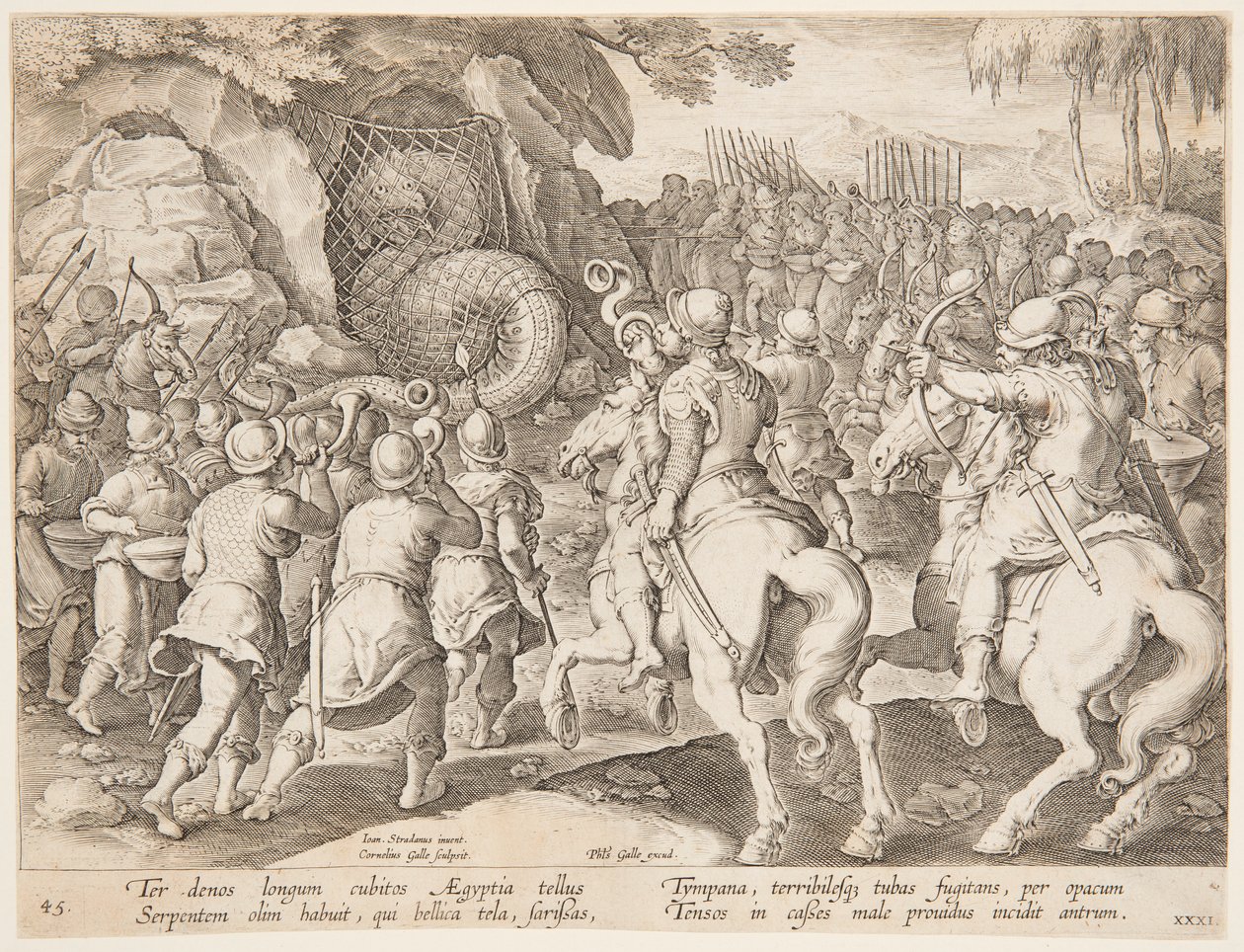 Piéger le serpent - after Jan van der Straet, called Stradanus