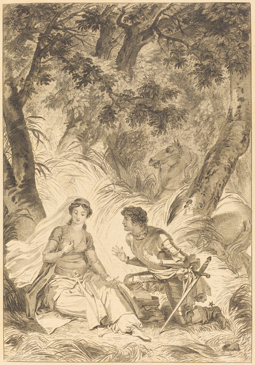 La fiancée du roi de Garbe: Le chevalier - after Jean Honoré Fragonard