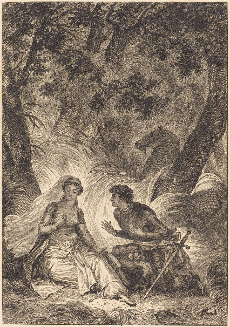 La fiancée du roi de Garbe : Le chevalier - after Jean Honoré Fragonard